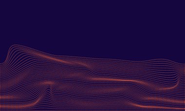 müthiş soyut dijital manzara akan parçacıklar siber ve teknoloji arkaplan bölüm 1