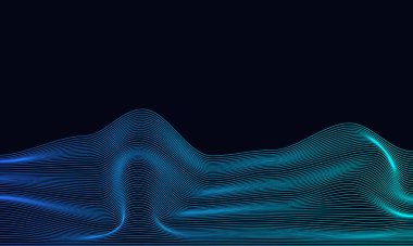 müthiş illüstrasyon soyut dijital manzara akan parçacıklar siber ve teknoloji arkaplan bölüm 4