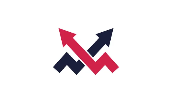 Impressionante Ilustração Financeira Seta Emblema Conceito Logotipo Inspiração Logótipo Elemento — Vetor de Stock
