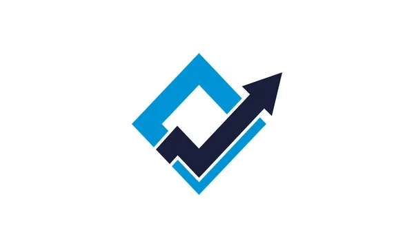 Impressionante Ilustração Financeira Hexágono Emblema Seta Conceito Logotipo Inspiração Logótipo — Vetor de Stock