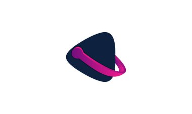 Gradyan renk logosu tasarım şablonu iş vektörü simgesine sahip stok çizer üçgen oku