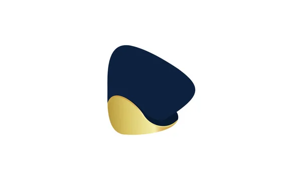 Фондовий Векторний Трикутник Компанія Логотип Дизайн Золотий Колір Векторний Ілюстратор — стоковий вектор