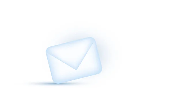 Rendering Mail Design Icon Vektor Konzept Isoliert Auf Weißer Farbe — Stockvektor