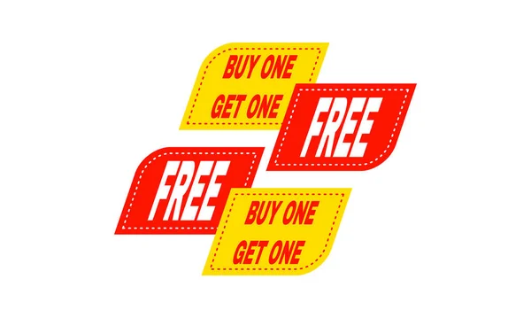 Stock Buy One Get Free Bogo Template Illustration — стоковый вектор