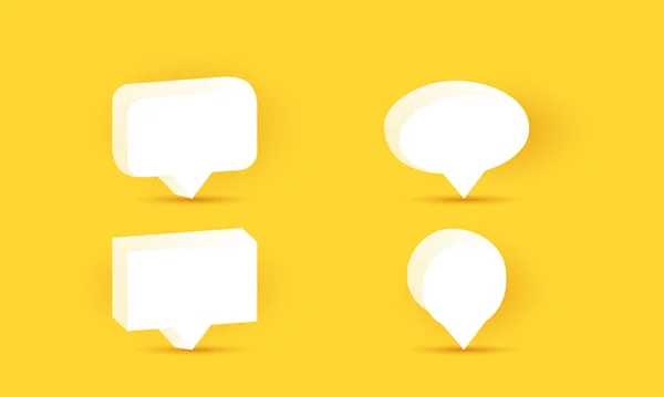 Unique Yellow Speech Bubble Chat Icon Isolated Vector — Stock Vector