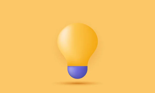 Μοναδικό Στυλ Κινουμένων Σχεδίων Minimal Κίτρινο Φως Εικονίδιο Απομονώνονται Διάνυσμα — Διανυσματικό Αρχείο