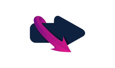 stok vektörü soyut ok logosu tasarımı basit uygulama simgesi bölüm 4