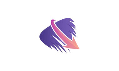 ok logo tasarımı izole edilmiş soyut koleksiyonu olan stok vektör üçgeni