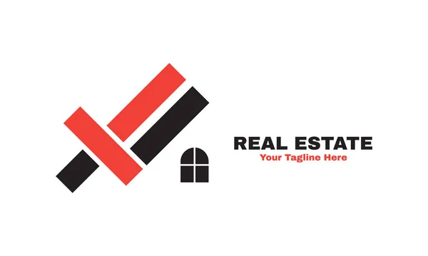 Stock Vector Abstract Real Estate House Logo Design Template Material — Stock Vector