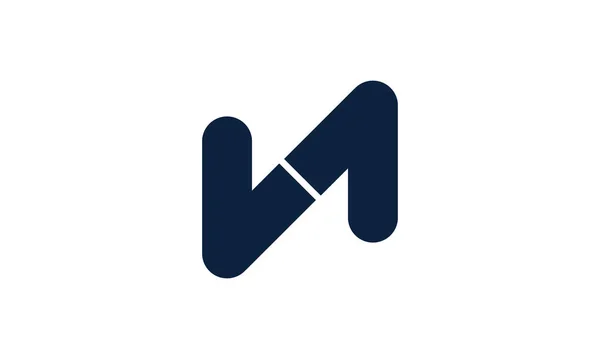 Vetor Estoque Letra Inicial Com Cor Marinha Logotipo Ícone Design — Vetor de Stock