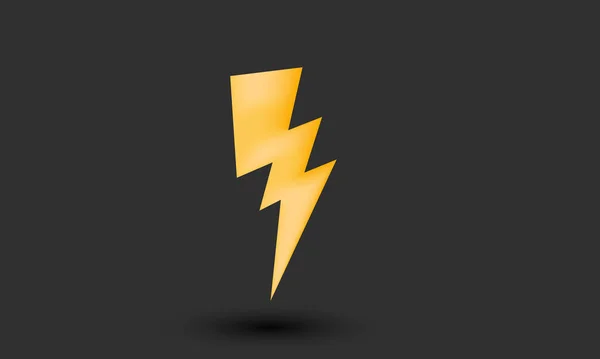 Unique Thunderbolts Icon Lightning Bolt Isolated — Stock Vector