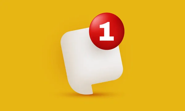 Einzigartige Realistische Leere App Design Symbol Ein Benachrichtigungszeichen Isoliert Auf — Stockvektor