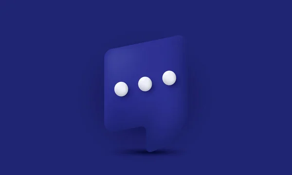 Einzigartige Realistische Blaue Blase Nachricht Chat Realistische Design Isoliert Auf — Stockvektor