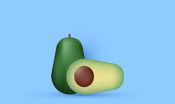 Único Icono Fruta Del Aguacate Aislado Fondo Moderno Moderno Vector — Vector de stock