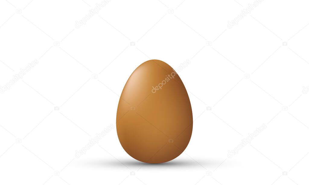 unique 3d egg icon isolated on background.Trendy and modern vector in 3d style.