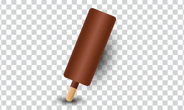 Unique Brown Close Cute Ice Cream Icon Design Isolated Transparant — Vector de stock