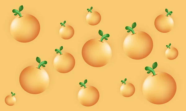 Unique Orange Fruits Vegetables Design Vector Icon Isolated Background Trendy — Stock Vector