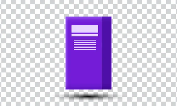 Unique Purple Book Cute Icon Design Isolated Transparant Background Trendy — Wektor stockowy