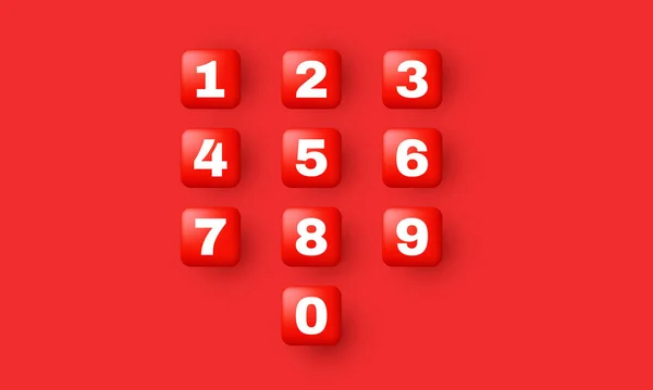 Unique Set Numbers Design Isolated — Stock Vector
