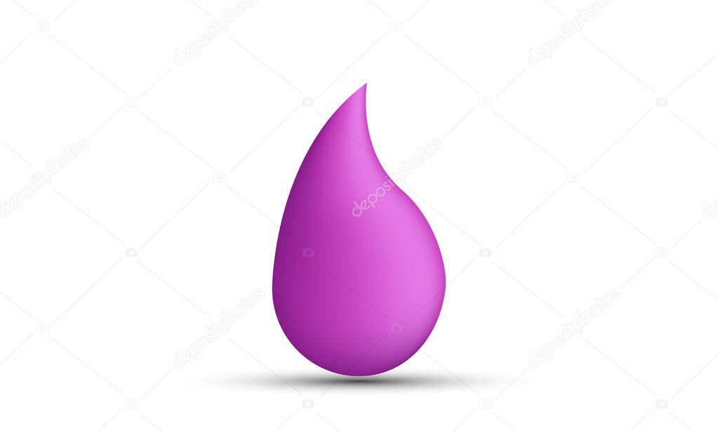 unique 3d  oil drop concept design icon isolated on background.Trendy and modern vector in 3d style.