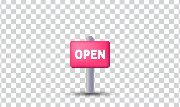 Unique Open Sign Concept Design Icon Isolated Transparant Background Trendy — 图库矢量图片