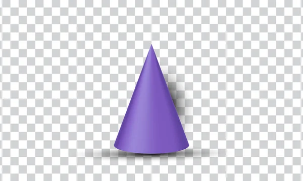 Unique Creative Cone Geometric Shape Object Design Icon Isolated Transparant — Vector de stock