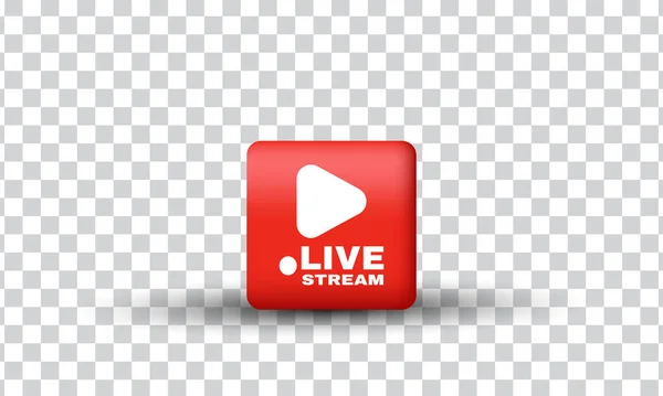 Unique Creative Watch Live Streaming Design Icon Isolated Transparant Background — Image vectorielle