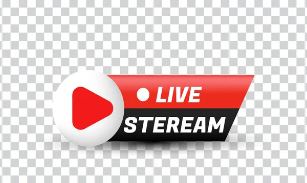 Unique Creative Watch Live Streaming Design Icon Isolated Transparant Background — Image vectorielle