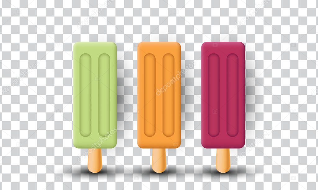 unique creative 3d ice cream object design icon isolated on transparant background.Trendy and modern vector in 3d style.