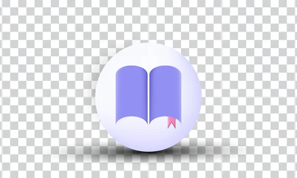 Unique Creative Style Book Design Cute Icon Isolated Transparant Background — Vector de stock