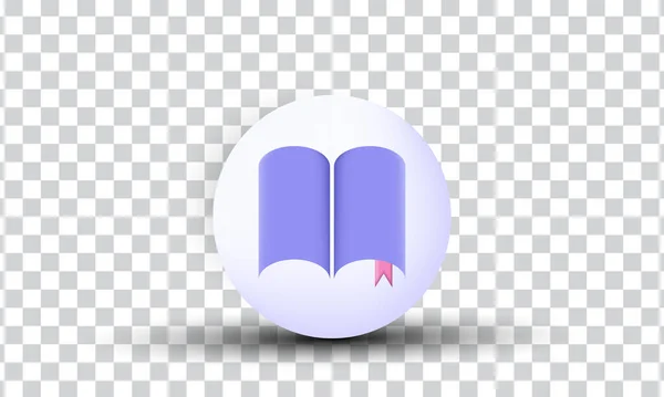 Unique Creative Style Book Design Cute Icon Isolated Transparant Background — 图库矢量图片