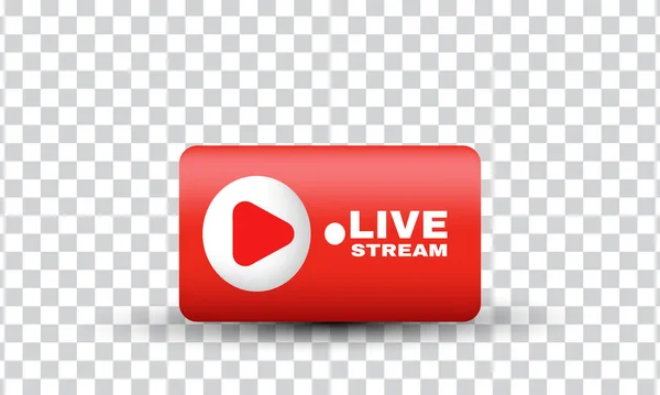 Unique Creative Style Watch Live Streaming Design Icon Isolated Transparant — Image vectorielle