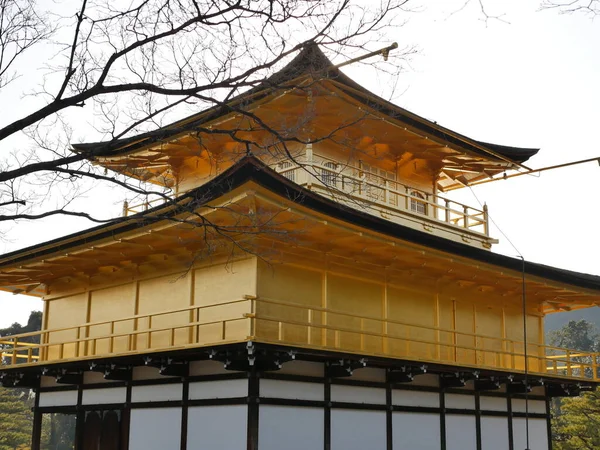 Palazzo Oro Tempio Kinkakuji Kyoto Giappone — Foto Stock