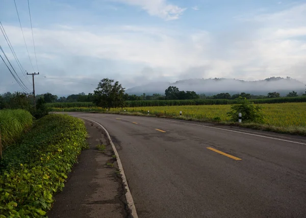 Rural Road Wichian Buri Phetchabun Province October 2018 — Stock Photo, Image