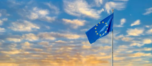 European Flag Sunset — Zdjęcie stockowe