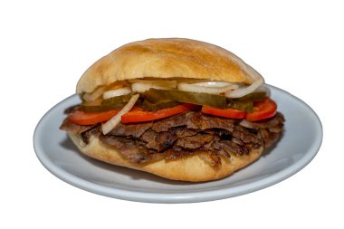 Etli sandviç ya da tabakta Sandvi dner..