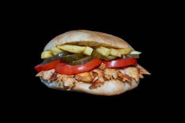 Etli sandviç ya da tabakta Sandvi dner..