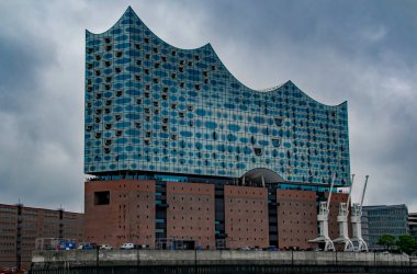 Elbphilharmonie  on the Grasbrook peninsula of the Elbe River. It is one of the largest and acoustically most advanced concert halls in the world.