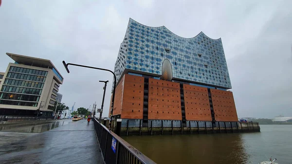 Elbphilharmonie Grasbrook Peninsula Elbe River One Largest Acoustically Most Advanced — Stockfoto