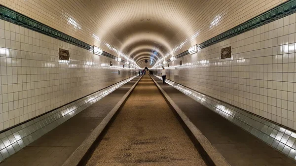 Old Elbe Tunnel connects the Landungsbrcken with the port area in Steinwerder. Cycle tourists and pedestrians can cross the tunnel 24 hours a day free of charge