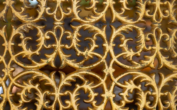 Golden Pattern Arabesque Background Window Door Texture — 스톡 사진