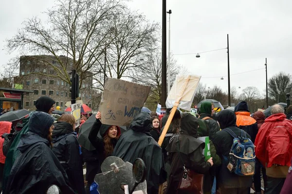 Holanda Amsterdam Manifestaciones Marchan Por Políticas Cambio Climático Más Fuertes —  Fotos de Stock