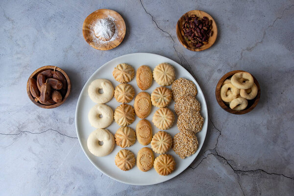 Eid al Fitr различные виды выпечки сладкие сказочные Kahk Eid печенье 