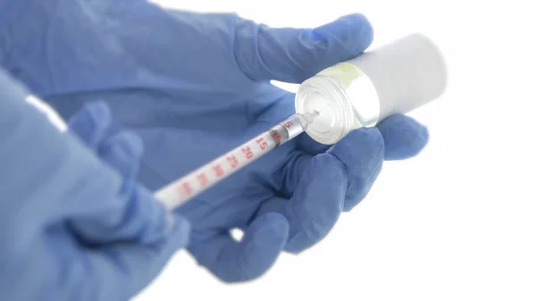 Jeringa Vacuna Dosis Inyección Médica —  Fotos de Stock