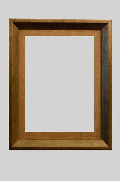 Frame Wood Painted Silver Gold — Stock Photo, Image