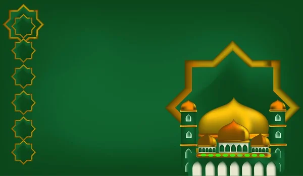 Золотий Таманський Фон Розкішний Ісламського Моменту — стокове фото