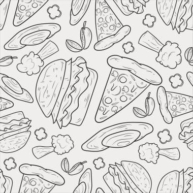 Fast food kusursuz desen çizer.