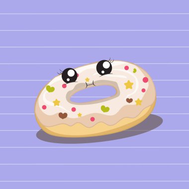 Tatlı abur cubur fırını çizgi film çizimi