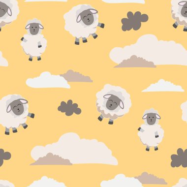 sevimli kuzu derisi desenli arka plan