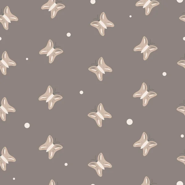 Seamless Pattern Cute Butterfly Background — Image vectorielle